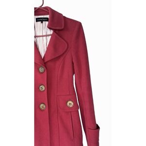 VTG Y2K Peacoat Nanette Lepore Womens Medium Chunky Button Slim Fit Made in USA